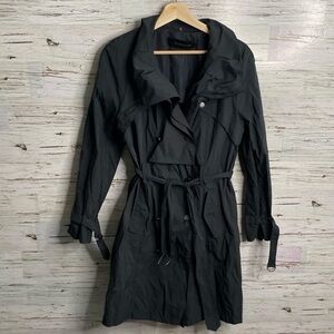 Ellie Tahari Blue Gray Trench Coat